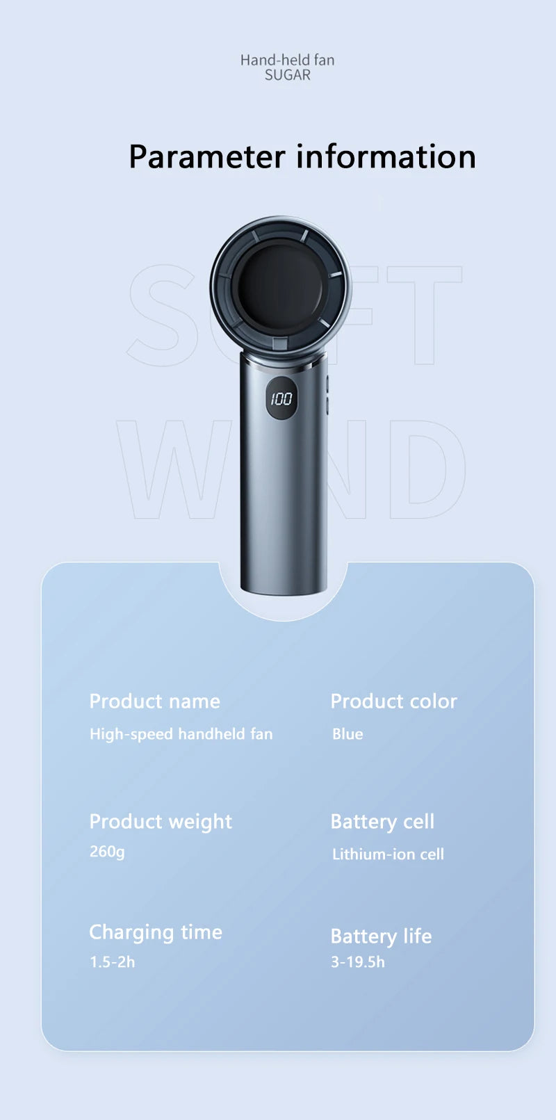 Electric Fan 8000mah Technology Display Wireless Portable Air Circulation Fan Desktop Air Cooling Diffuser Silent Fan Hot