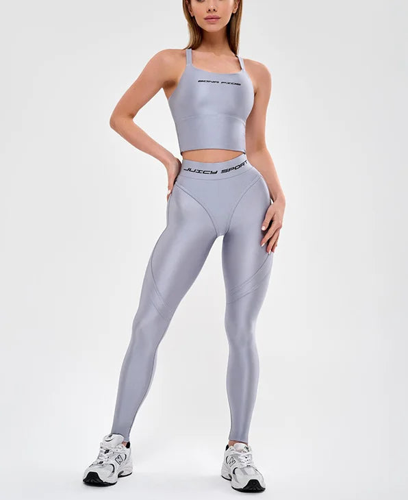 Gymdolphin Women's Solid Color Seamless Slim Fit Halter Fitness Pant Set 2026 Summer Fashion Sexy Yoga Sports Two-piece Set