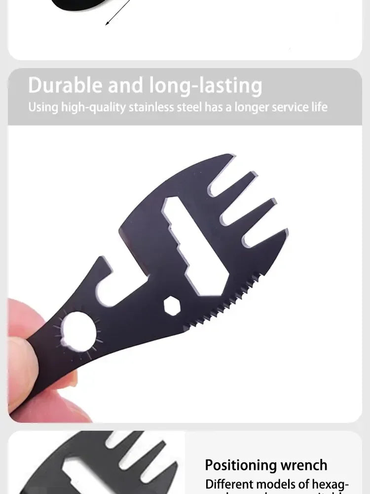 Camping Utensils Set Stainless Steel Outdoor Survival Gear 5 in 1 Tableware Travel Hiking Cutlery Fork Spoon Opener