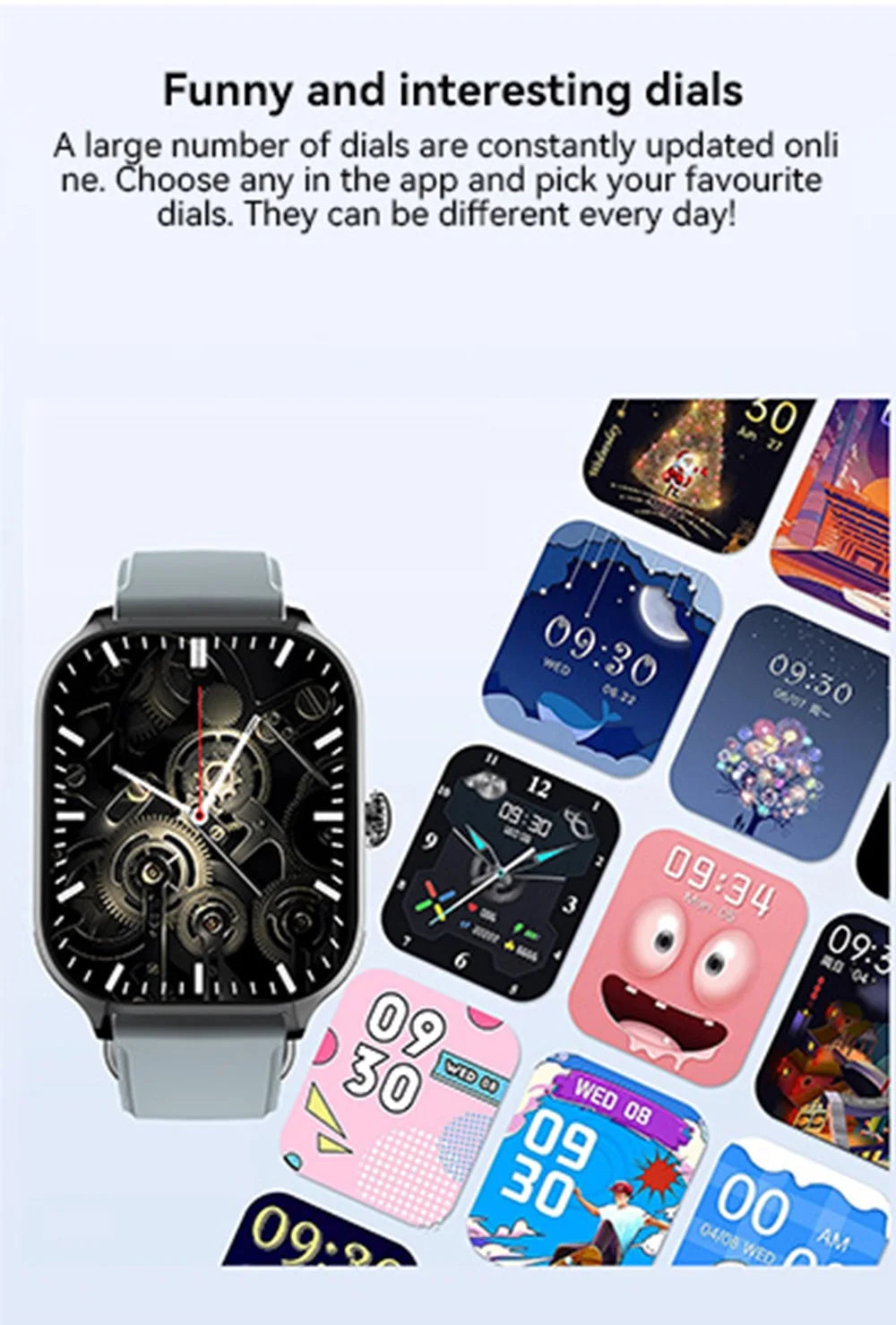 2026 New Smart Watch 2.01" HD Display Bluetooth Call Blood Oxygen Heart Rate Monitor Fitness Gift for Men Women