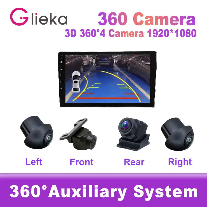 HD Camera 360° panoramic camera 1920P HD rear/front/left/right view lens 360 panoramic accessories