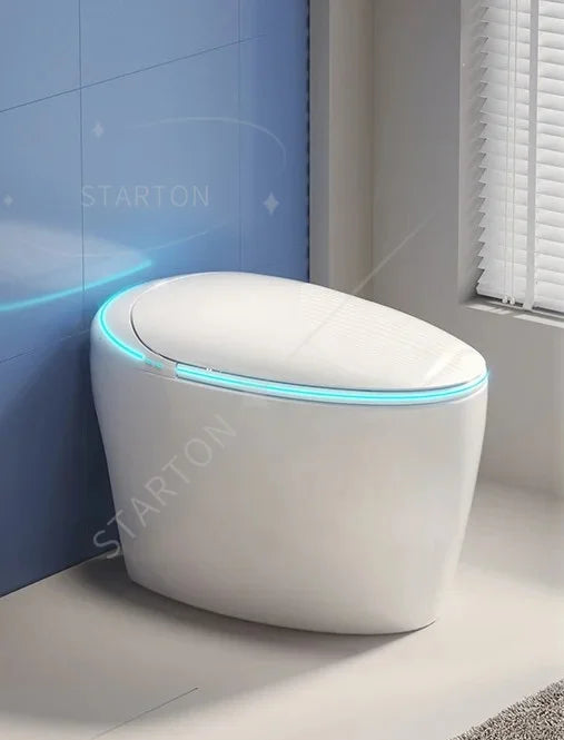 Modern Electric Bidet Smart Toilet Set Dual Flush Rimless Design  Ceramic Control