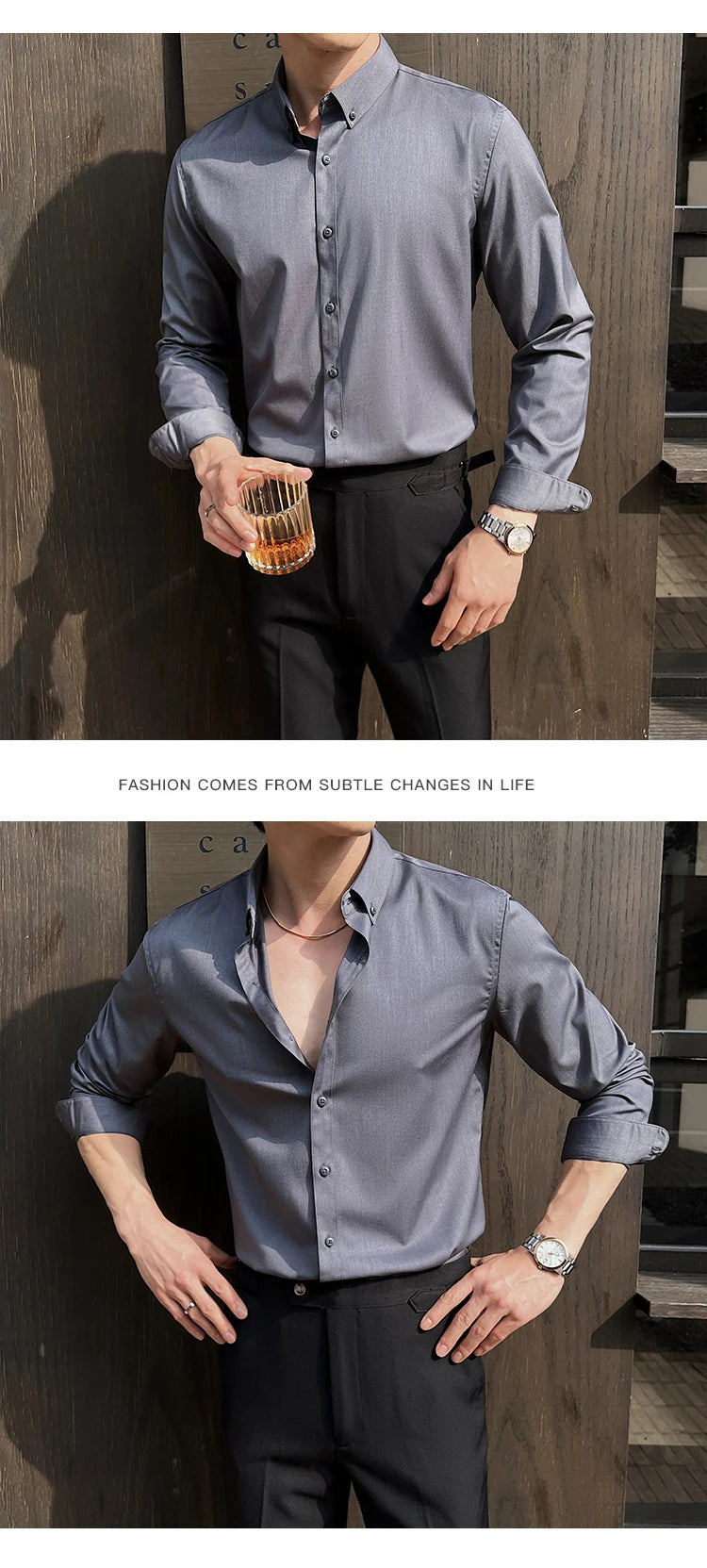 Shirts for Men Long Sleeve British Style Solid Casual Anti-wrinkle Soft Slim Fit Formal Dress Shirt Men Clothing Oversized 7XL-S