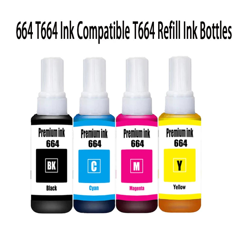 For Epson 664 Refill Ink Kit 70ML For Epson L110 L100 L110 L300 L235 L355 L350 550 L555 132 L120 L200 210 Printer
