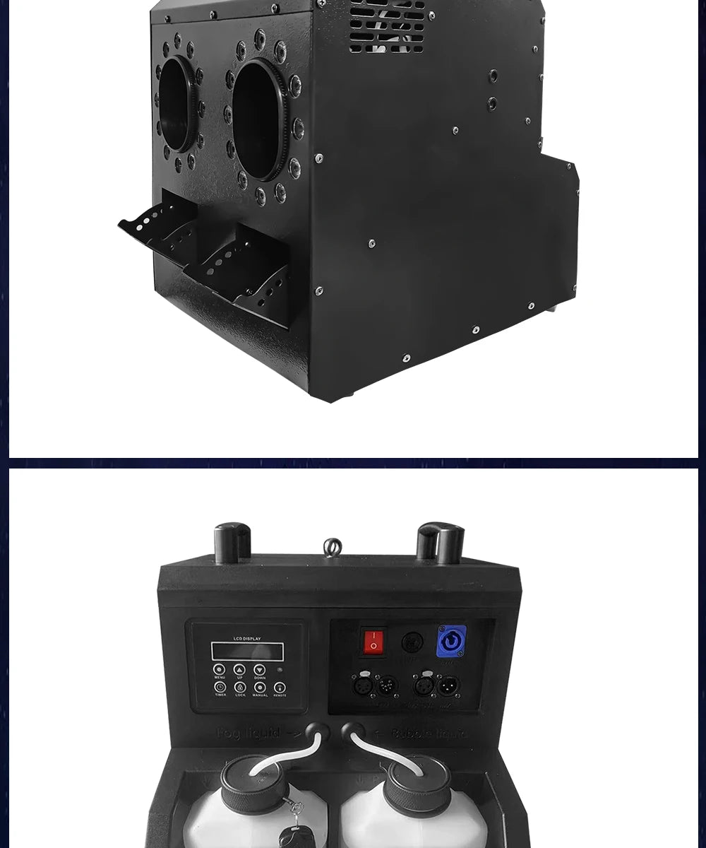3000W 1500W LED Smoke Bubble Machine Four Holes Double Holes Party Wedding Bubble Spray Machine DMX for Stage Special Effect