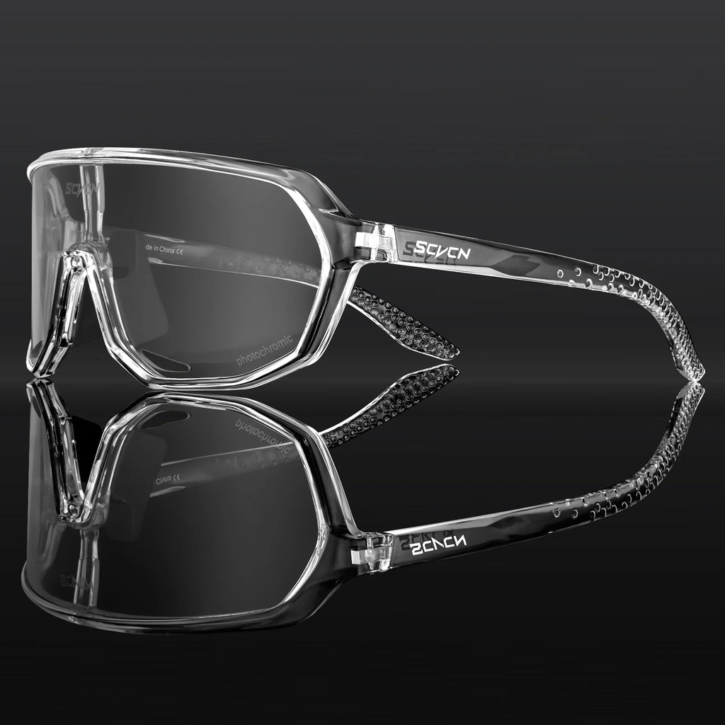 SCVCN Photochromic Cycling Sunglasses Cycling Glasses UV400 Bicycle Eyewear Sports MTB Outdoor Bike Goggles Sunglasses Eyepieces
