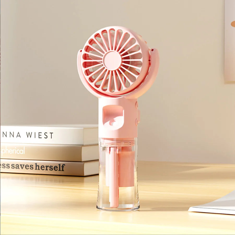 Wearable Handheld Mini Fan Outdoor Portable Cold Air Spray Fan With Humidification Function