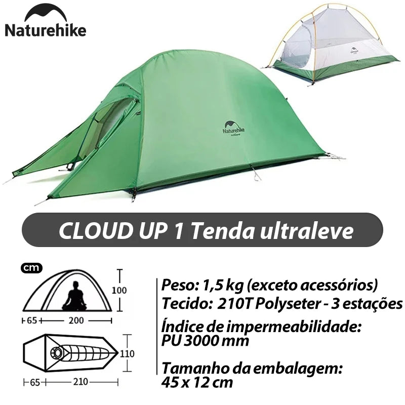 Naturehike Mongar 2 Tent Cloud Up 1 2 3 Persons Tent Star River Tent Cycling Tent Ultralight Outdoor Travel Hiking Camping Tent