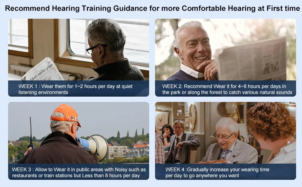 Rechargeable Hearing Aids Digital Hearing Aid for Deafness Elderly APP Control Sound Amplifier Bluetooth Hearing Aids Audifonos