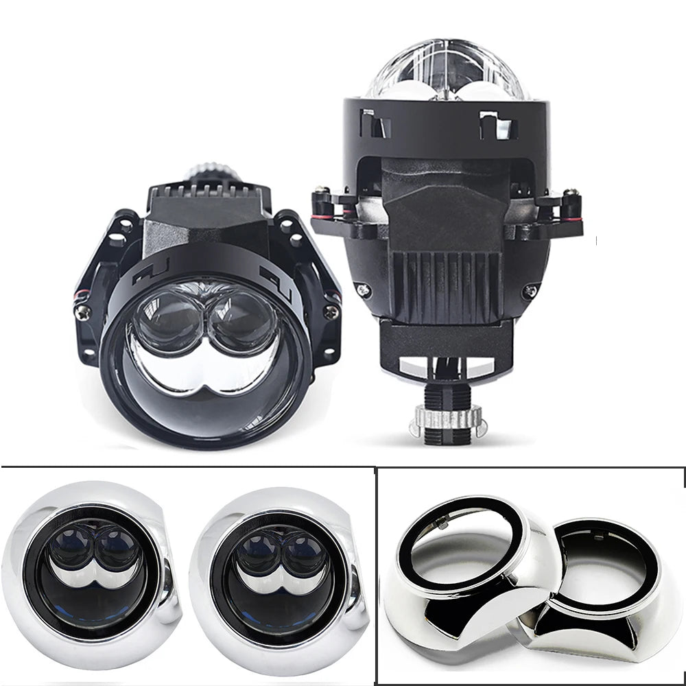 140W 3.0 Inch Dual Hyperboloid Bi LED Projector Lens 35000LM for Hella 3R H4 H7 9005/9006 Car Upgrade Accessories Retrofit