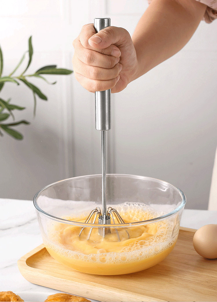 Semi-automatic Egg Beater Egg Whisk Manual Hand Mixer Self Turning Cream Utensils Whisk Manual Mixer Useful Kitchen Gadgets