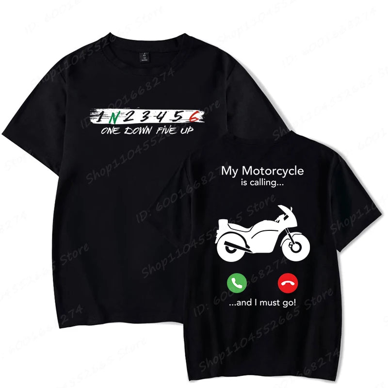 1N23456 Motorcycle Speed Graphic Print T-Shirts Summer Men's T Shirt Clothing Streetwear Short Sleeve Funny Motorcycle Shirts