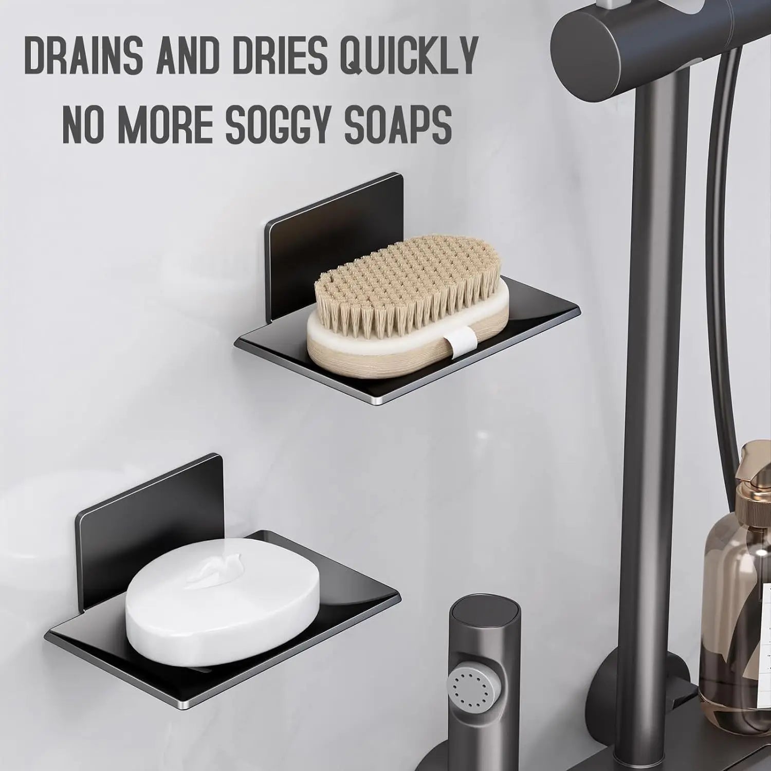 STARON Stainless Alloy Soap Holder Bathroom Soap Dish With Drain Water Wall Mounted Soap Box Bathroom Accessories
