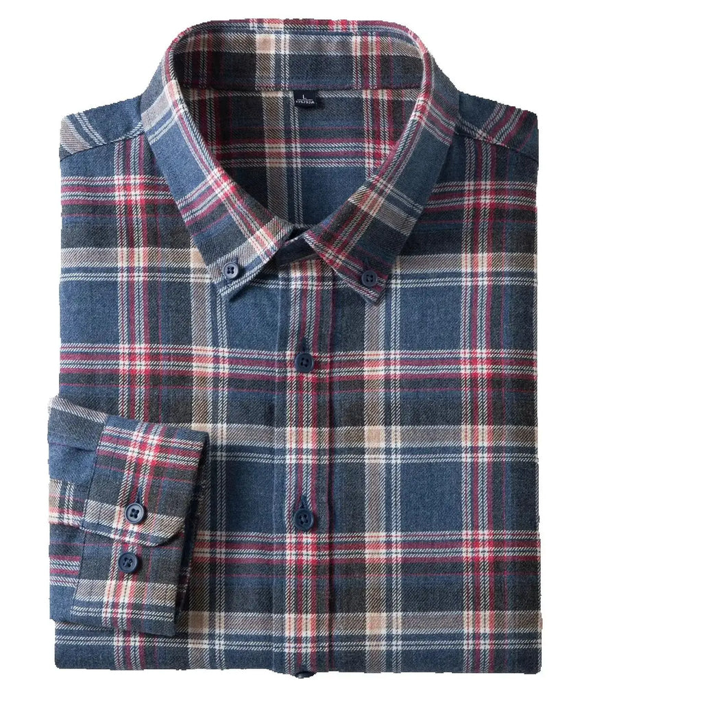 Men's Fashionable and Stylish Multi-Color Checkered Shirt, a New Business Trend, High-Quality Long-Sleeved for Commuting
