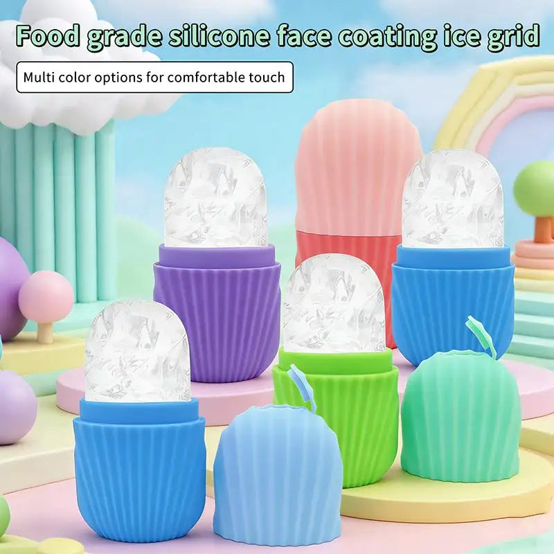 Beauty Face Lifting Massager Silicone Ice Cube Trays Facial Eye Roller Ice Ball Contouring Reduce Acne Skin Care Tool Reusable