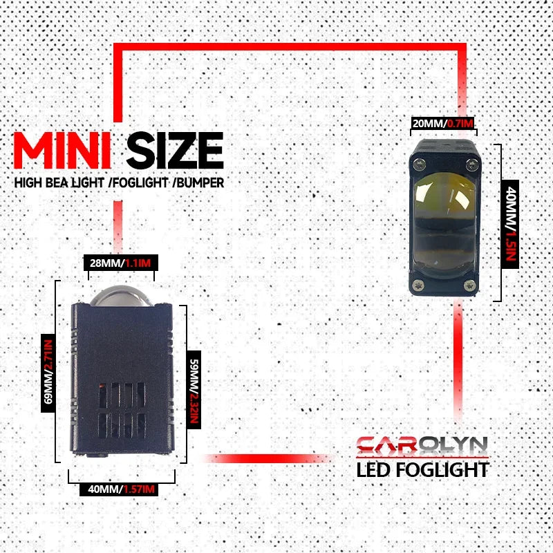 NXY NX22 LED Headlight Bumper Fog Lamp Projector Lens Mini Driving Light Auxiliary Light For Car Motorcycle Spotlights For Truck