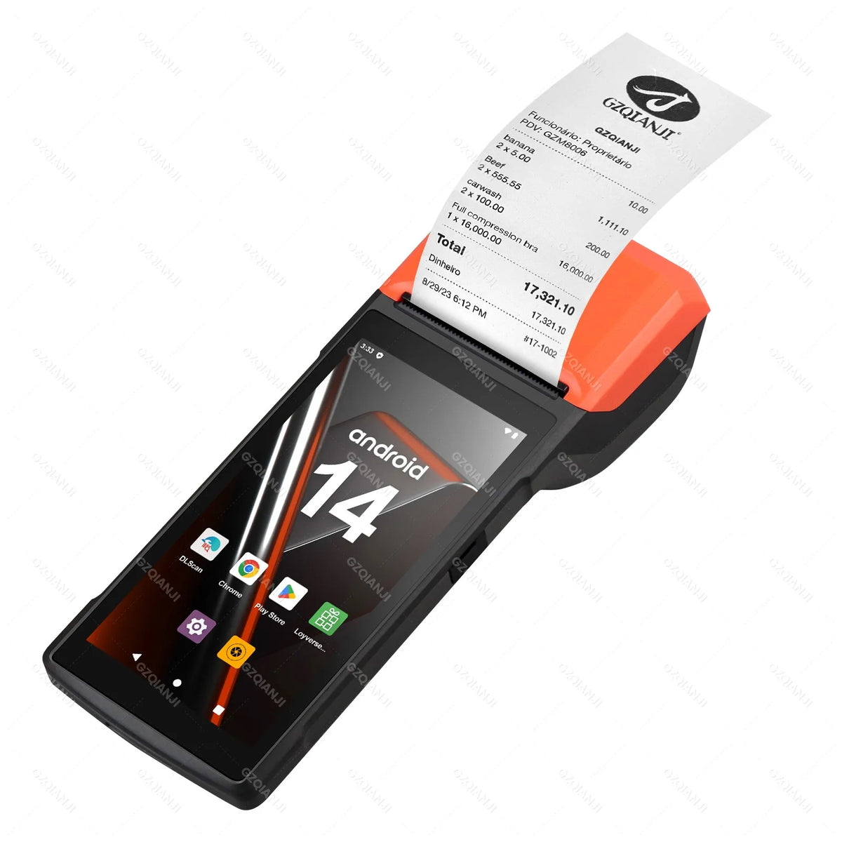 Android 14 Handheld Terminal Android 11 POS Receipt Printer 58mm Portable Machine 5.5 HD Support 1D 2D Barcode Scanner NFC WIFI