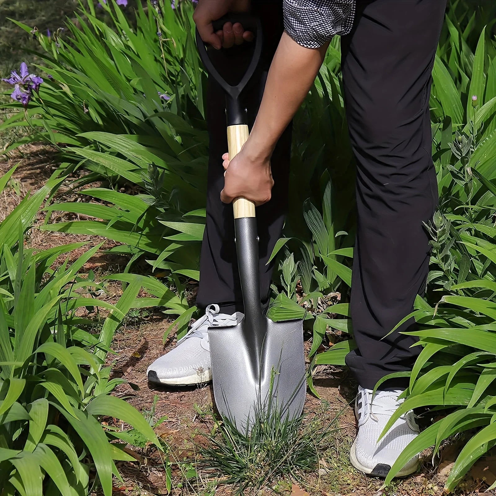 35.8/50.5cm Digging Shovel Manganese Steel Shovels Kids Trowel Waterproof Rustproof Garden Scoop for Outdoor Beach Camping