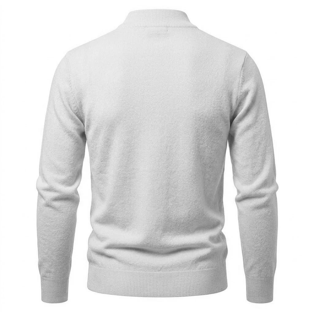 New Men's Mock Turtleneck Sweater Casual Long Sleeve Slim Fit Pullover Knitwear Solid Autumn Jumpers Warm Blouses for Winter