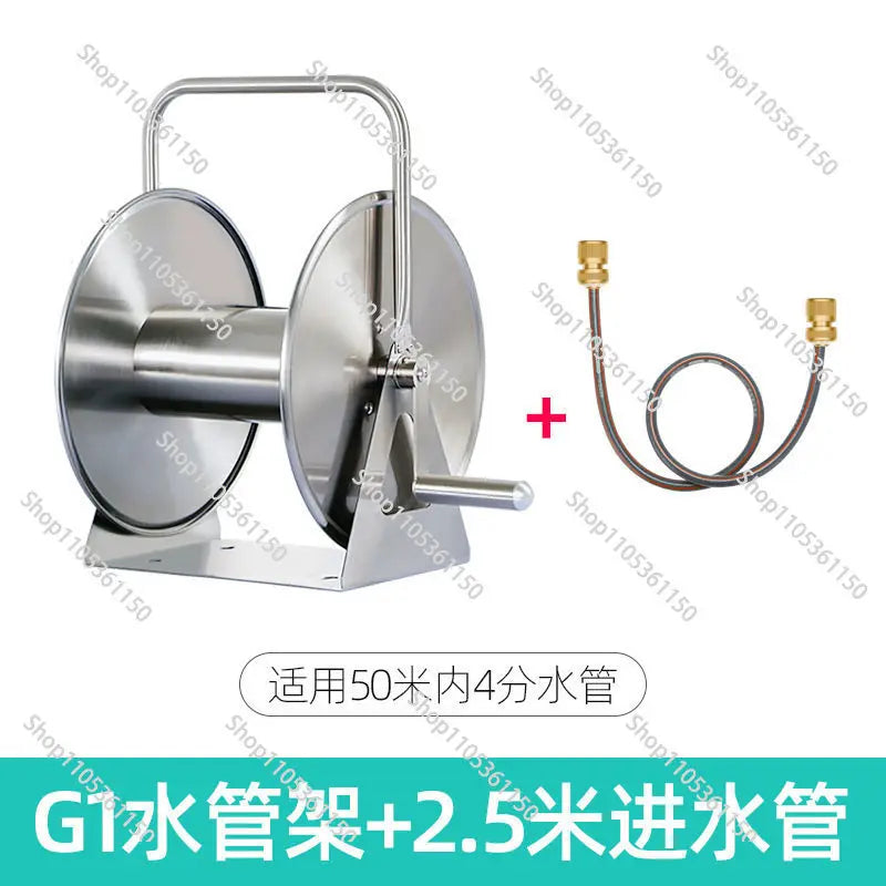 Water Pipe Storage Rack Pipe Reel Water Pipe Hose Water Rack Stainless Steel