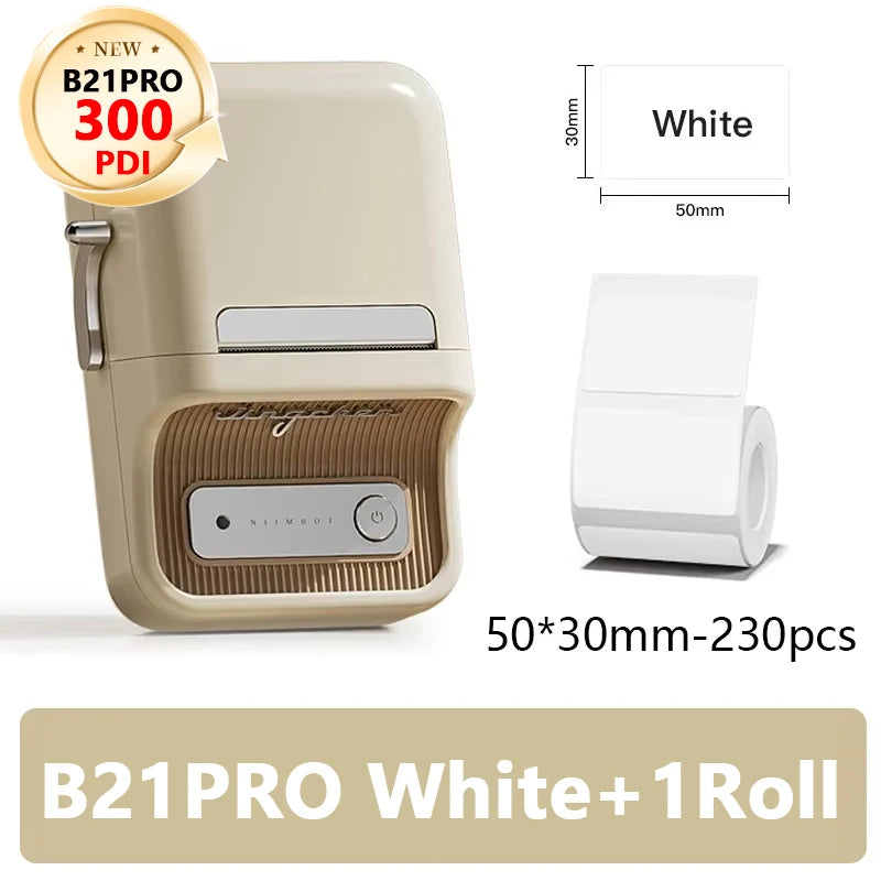 Niimbot B21Pro 300DPI Mini Portable Printer Adhesive Photo Label Printer Print Width For Photos Receipts Business Label Make
