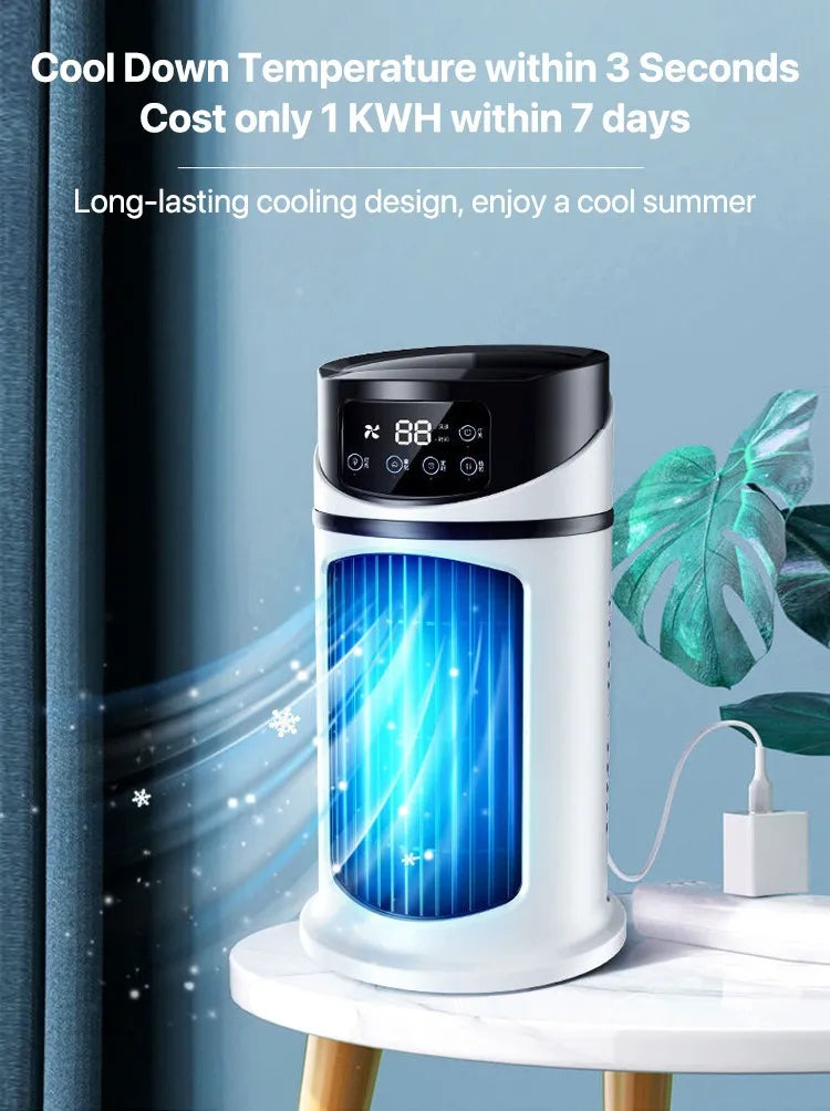 Portable Air Conditioner USB Mini Air Conditioner Air Cooler Fan Water Cooling Fan Air Conditioning Air Cooler For Home Office