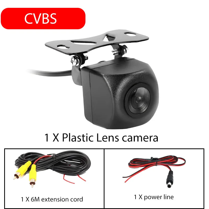 AHD CVBS HD fisheye reversing camera IP67 waterproof night vision lens compatible with car radio MP5 player monitor