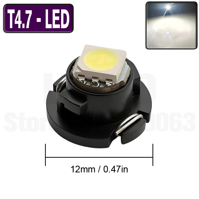 10pcs T3 T4.2 T4.7 T5 LED Car light Bulb Luces LED Para 1 LEDs 2835 5050 SMD Auto Interior Side light