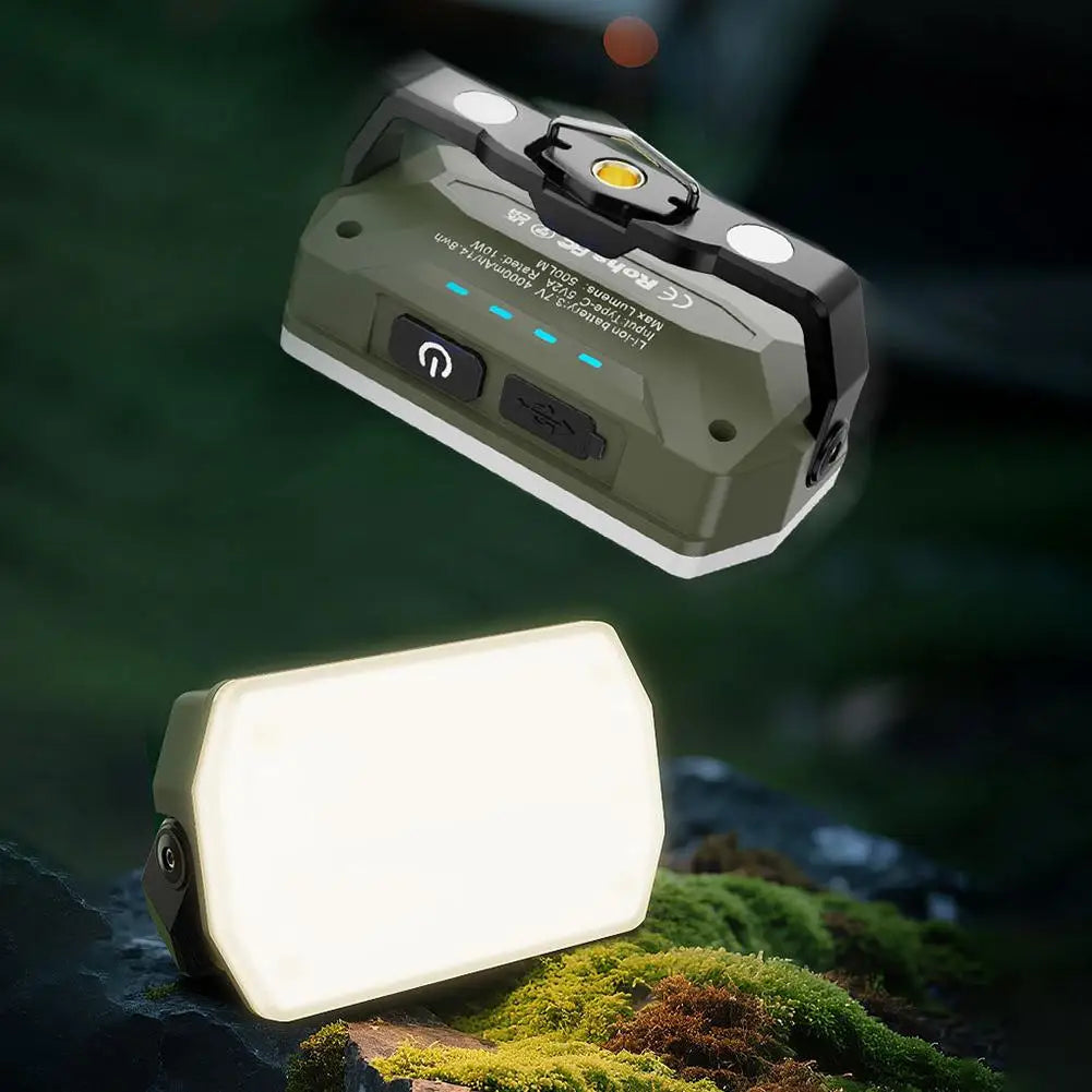 Camping Lights LED Rechargeable Magnetic Spotlight Adjustable Bright Camping Flashlight For Hiking Fishing Tent Outdoor Power