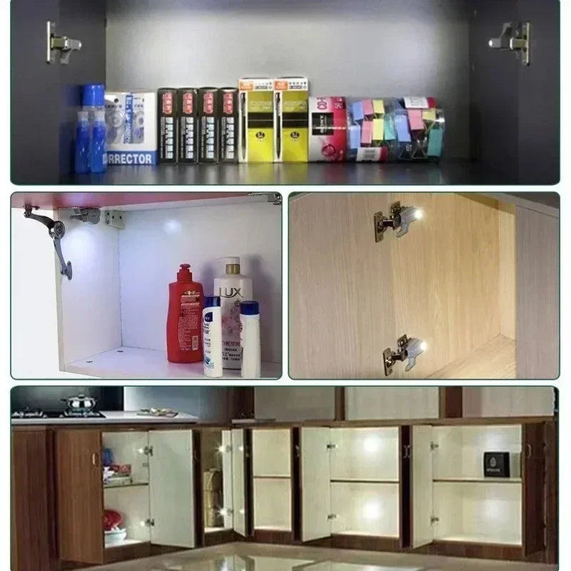 20/1PCS LED Inner Hinge Lamps Universal Wardrobe Cabinet Sensor Night Light Kitchen BedroomCupboard Closet Drawer Night Lamp