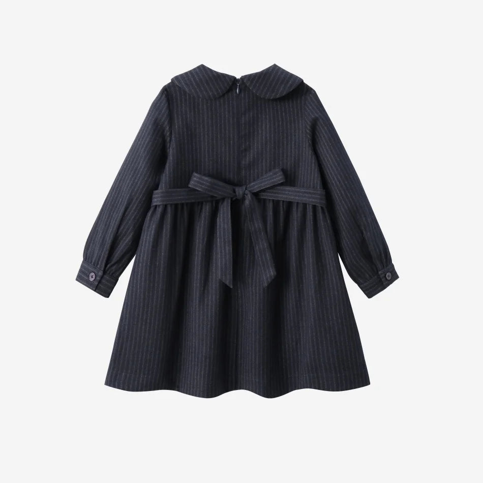 (Ship out in 1 day) AS AW26 ISRAEL Pinstripe Windsor Collection with knitting children clothes shirt