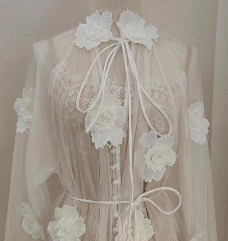TESSCARA Women Elegant Appliques White Dress High Quality Long Luxury Wedding Cocktail Party Robe Vintage Designer Mesh Vestidos