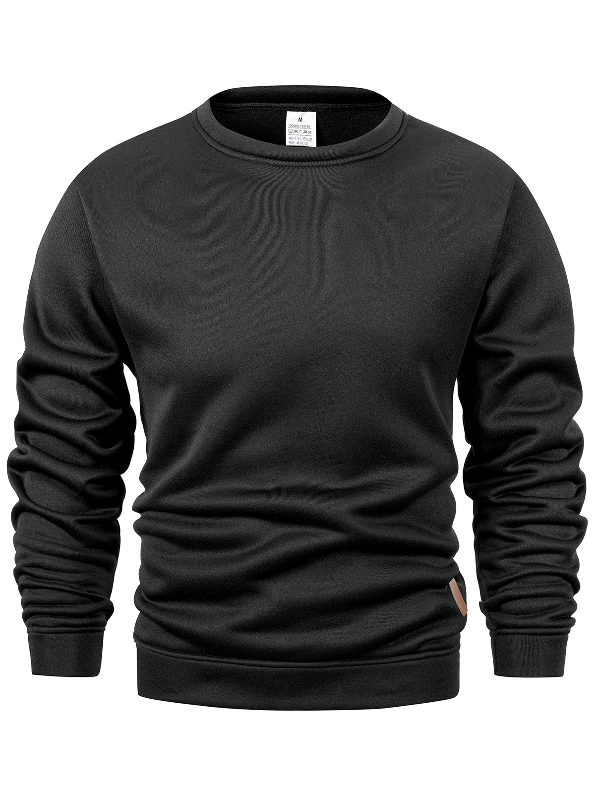 Autumn Winter Men's Crew Neck Heather Sweatshirt Reinforced Stitching Classic Heather Pullover For Work Casual