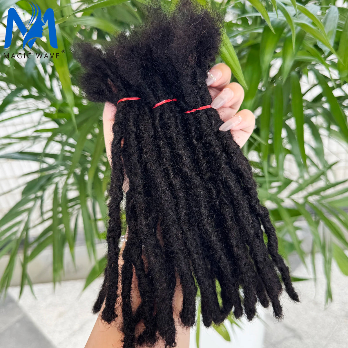 100% Real Human Hair Dreadlock Extensions for Crochet Braids 0.6cm Width Handmade Loc Extensions Human Hair for Men Women