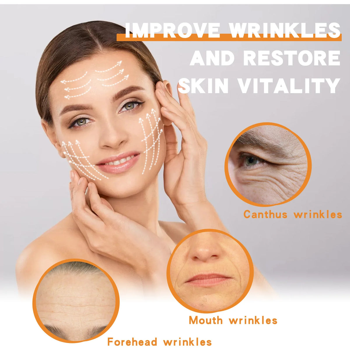 Deep Anti Wrinkle Serum Dark Spo-t Corrector for Face Fade Fine Lines Lifting Firming Wh-itening Collagen Boost Anti Aging Serum