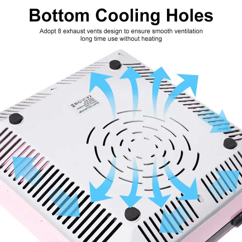 Nail Dust Collector Manicure Machine Tools Strong Power Nail Vacuum Cleaner With Remove Filter Nail Extractor Fan Nail Art Tool