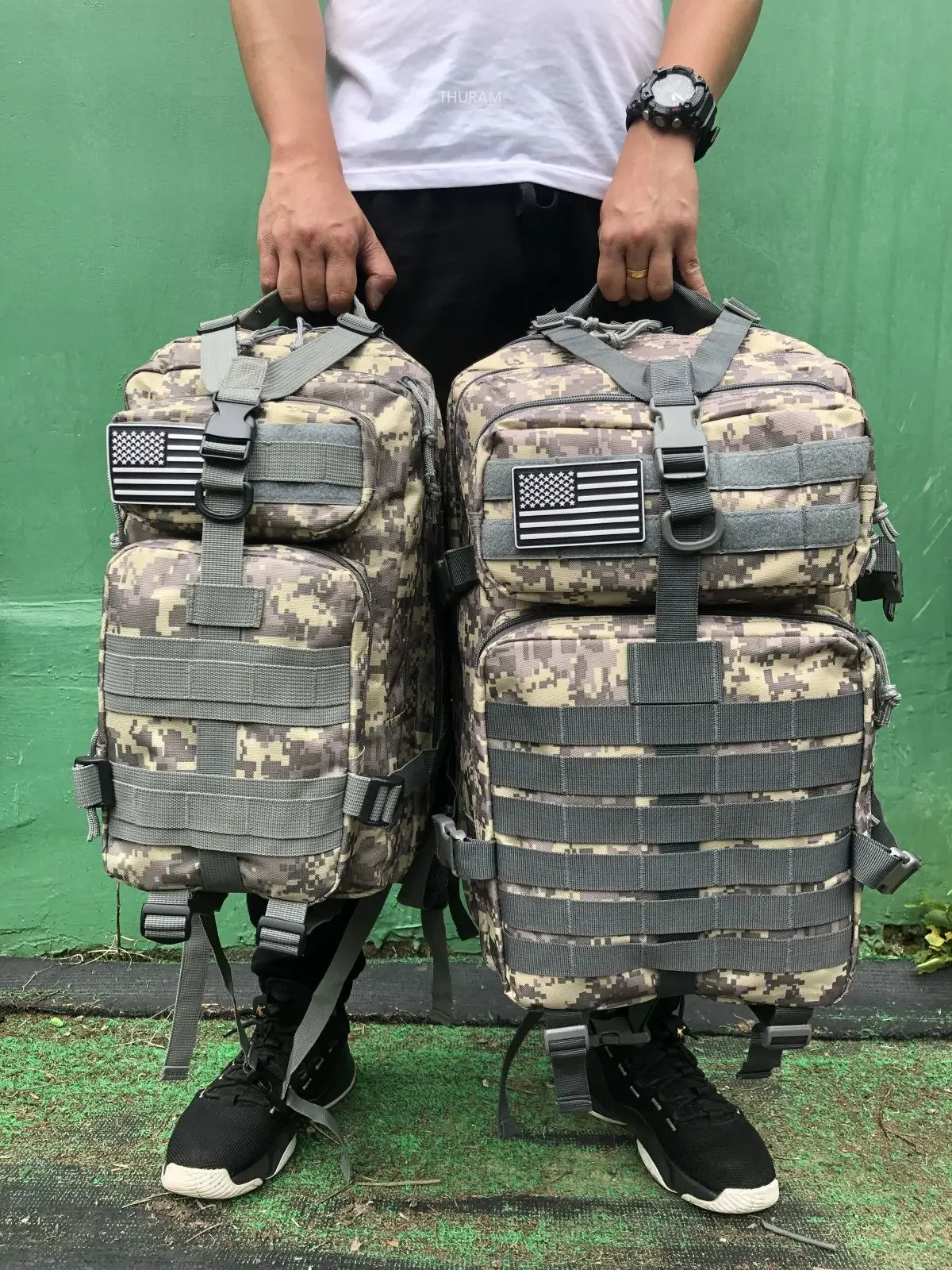 Durable Nylon 50L Waterproof Tactical Outdoor Backpack for Hiking Trekking Fishing Hunting Camping Travel