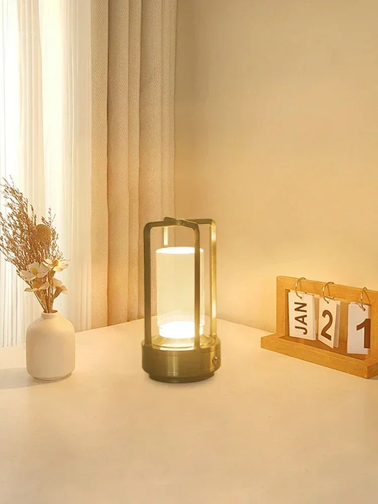 HOMEFISH Night Light Black Gold Silver Table Lamp Touch USB Charging Ambient Light Suitable for Bedrooms Living Rooms