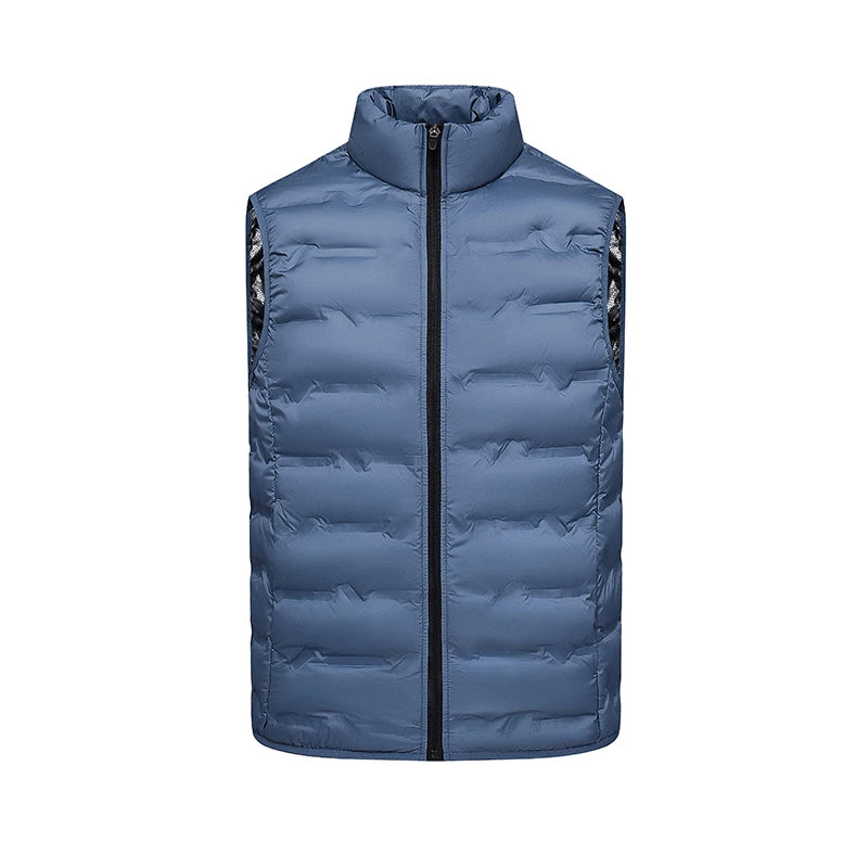 Winter Men Down Vests Mens waterproof Fashion Casual Down Sleeveless Vest Jackets Mens Autumn Couple Lightweight Work Waistcoat