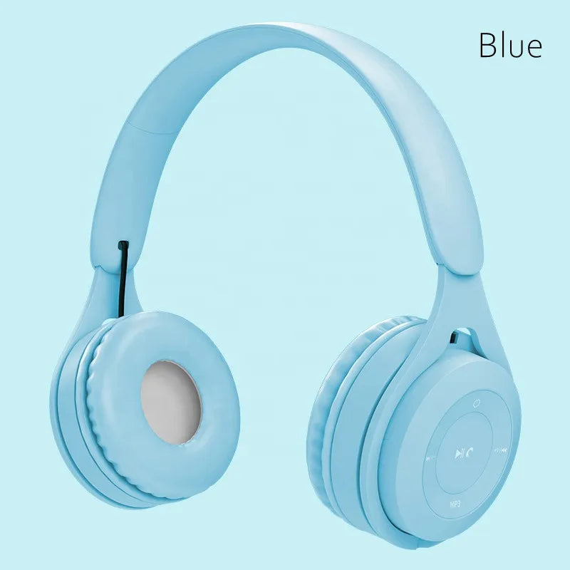 Y08 Wireless Bluetooth Headphone  Macaron Headphones Stereo Headband Gaming Headset with Mic Gamer Girl Gift for Mobile Tablet
