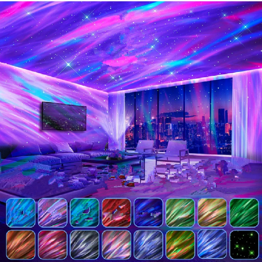 Galaxy Projector, Northern Lights Projection Lamp, Small Night Light with Timer and Remote Control for Bedroom and Living Room