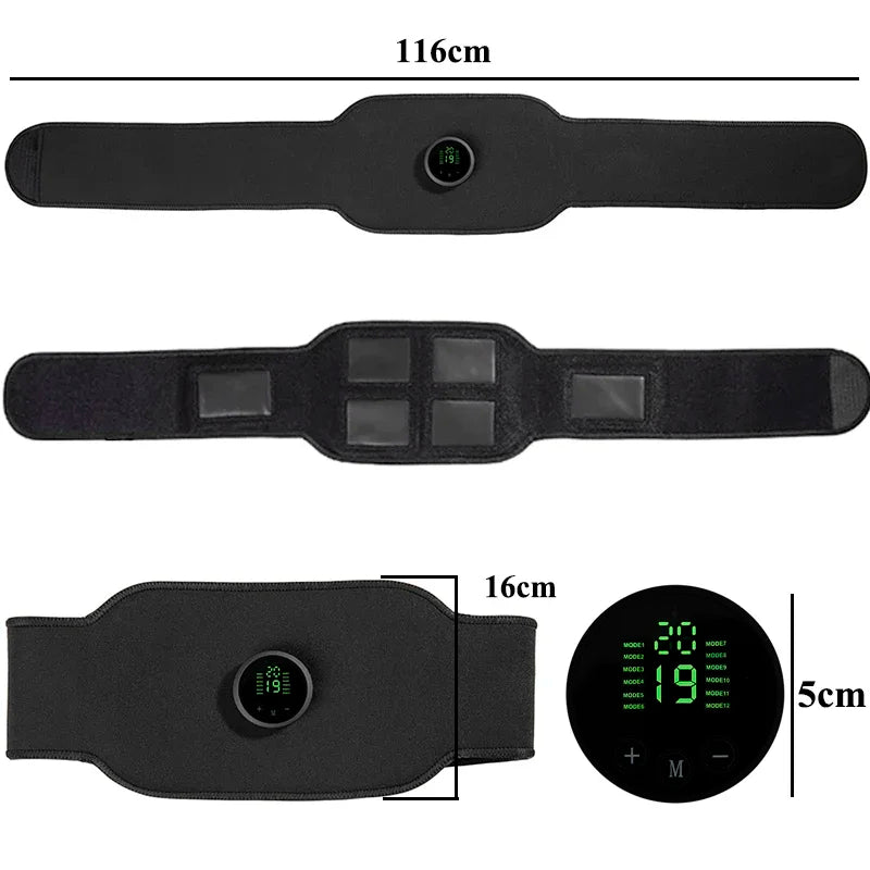 EMS Abdominal Shaping with Abdominal Muscle Stimulator Massage Home Fitness Sports Equipment Body Waist Exerciser Weight Loss