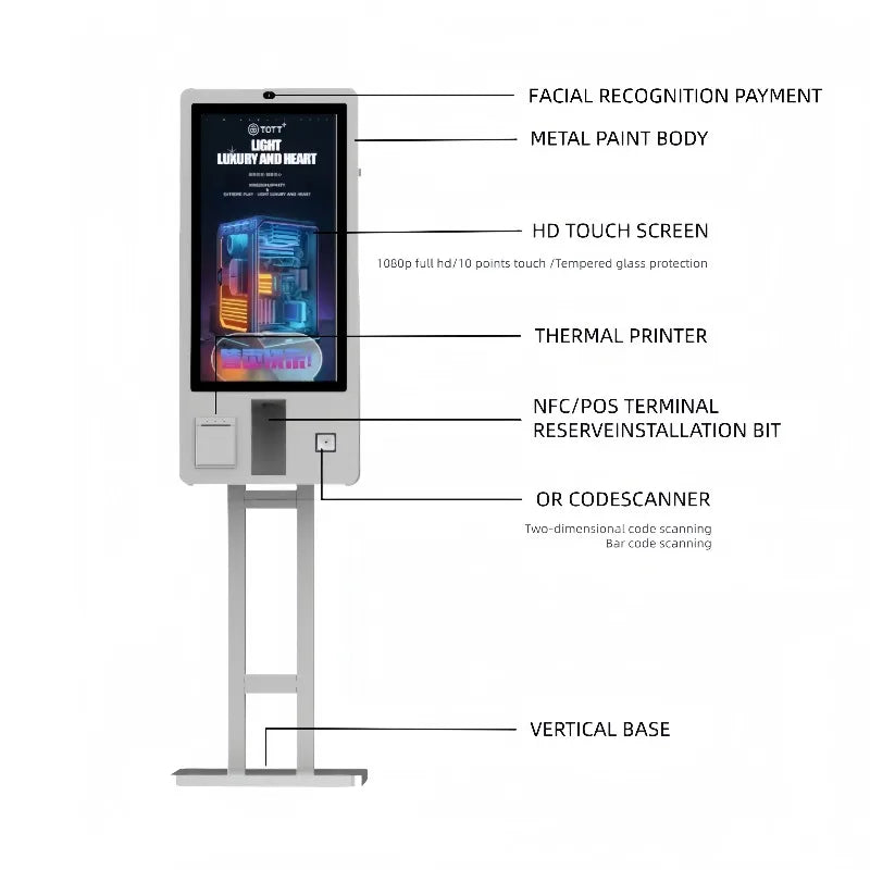 Self Ordering Kiosk Self Order Kiosk Restaurant Waterproof Order Kiosk Pos System Pay Self Service Paymentl Touch Screen