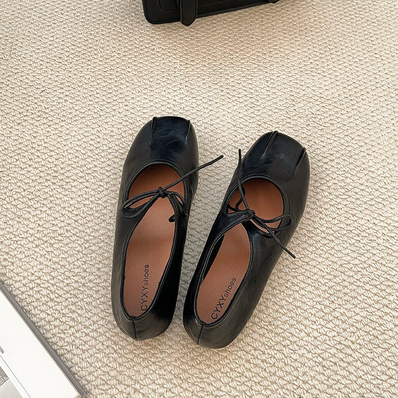 2026 Designer Spring Women Ballet Flats Casual Shallow Butterfly-knot Shoes Soft Sole Women's Elegant Leather Dress Shoes