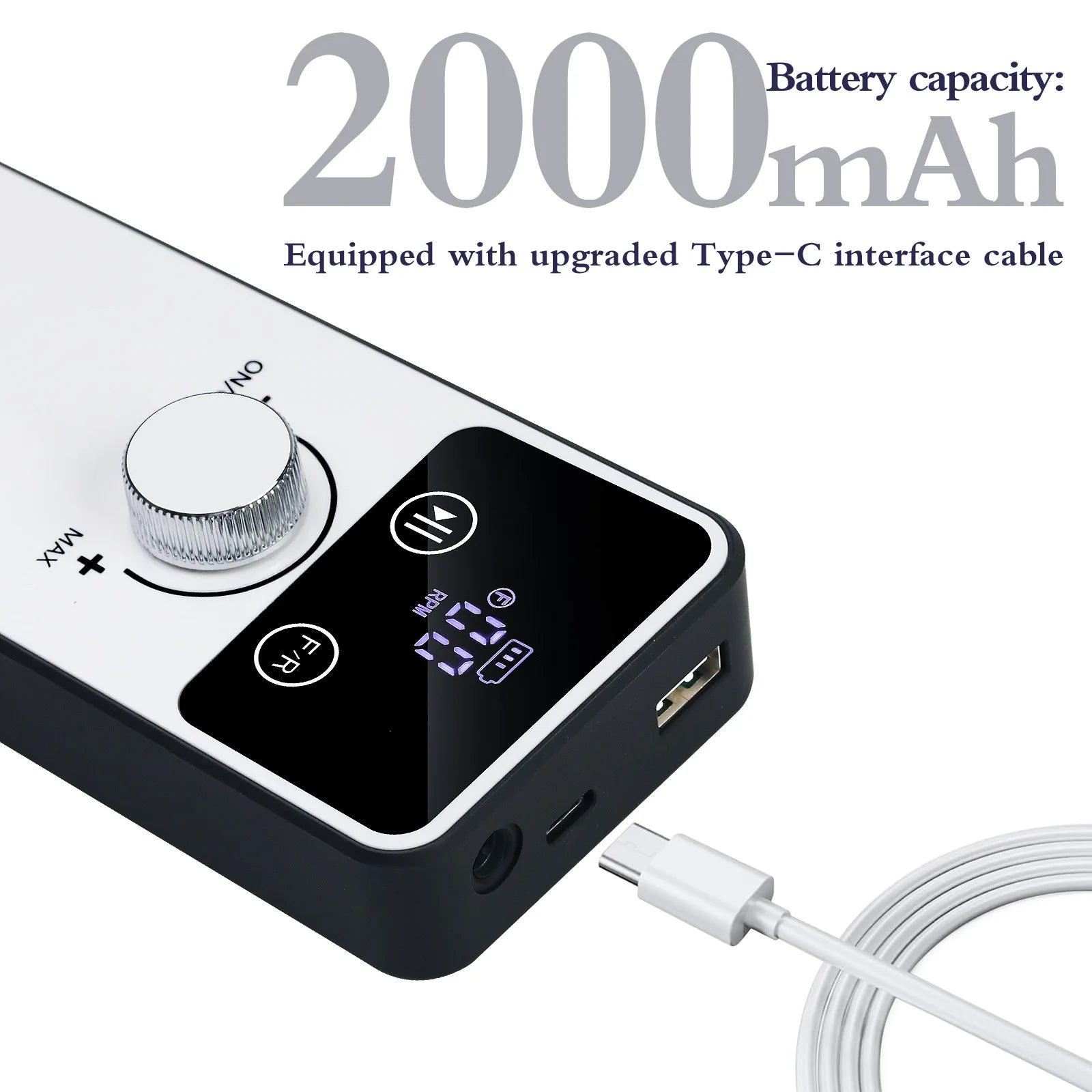 Professional Nail Drill Machine Set 45000RPM Rechargeable Portable Electric Nail File for Manicure Acrylic Gel Nails Salon Tools