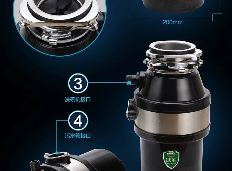 FREESHIPPING 450W POWER 1.5L GRINDING CAPACITY FOOD GRINDER GARBAGE DISPOSER food waste disposer waste disposal FOOD GRINDER