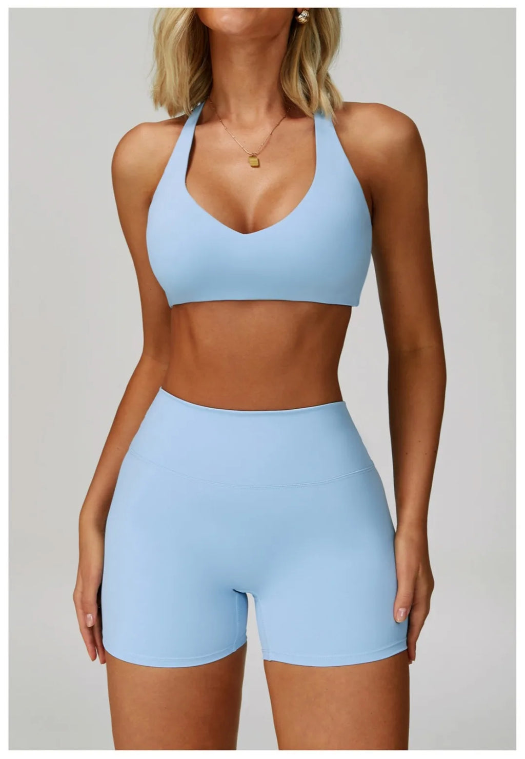 3PCS Women's Yoga Set Peach Hip Sports Jacket Shorts Fitness Set Tight Sports Bra Pants Set Workout Gym Leggings Sports Yoga Set