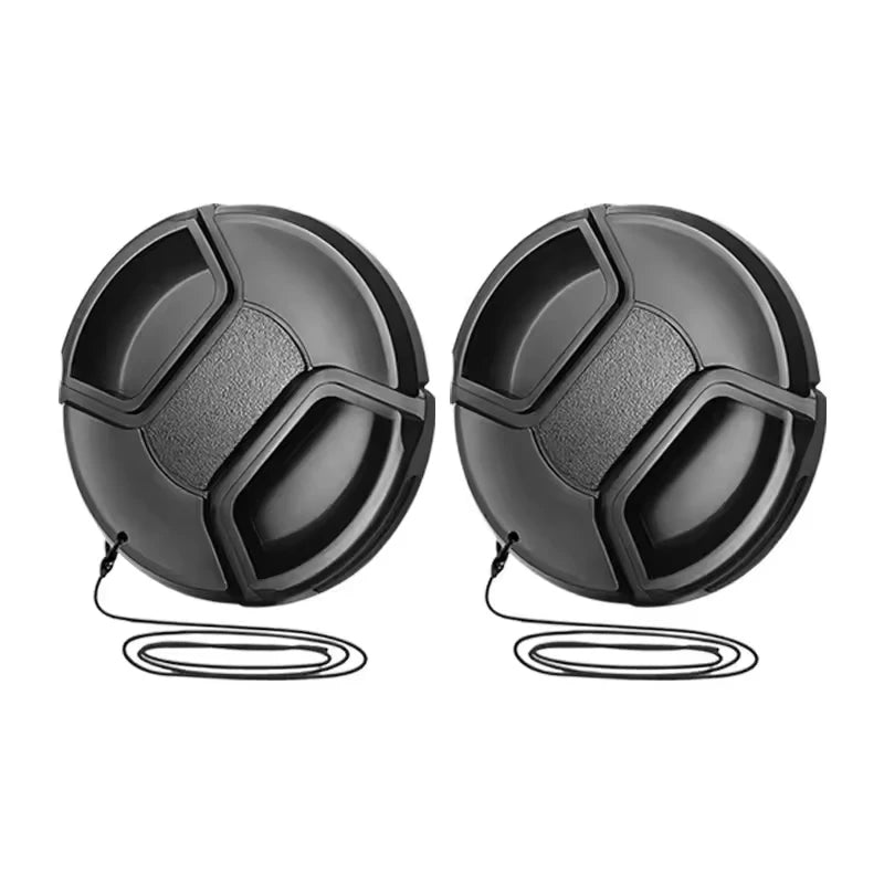 Universal Lens Cap 49 52 55 58 62mm Center Pinch Snap on Front Cap Cover for DSLR Camera Lens Protector Protective Accessories
