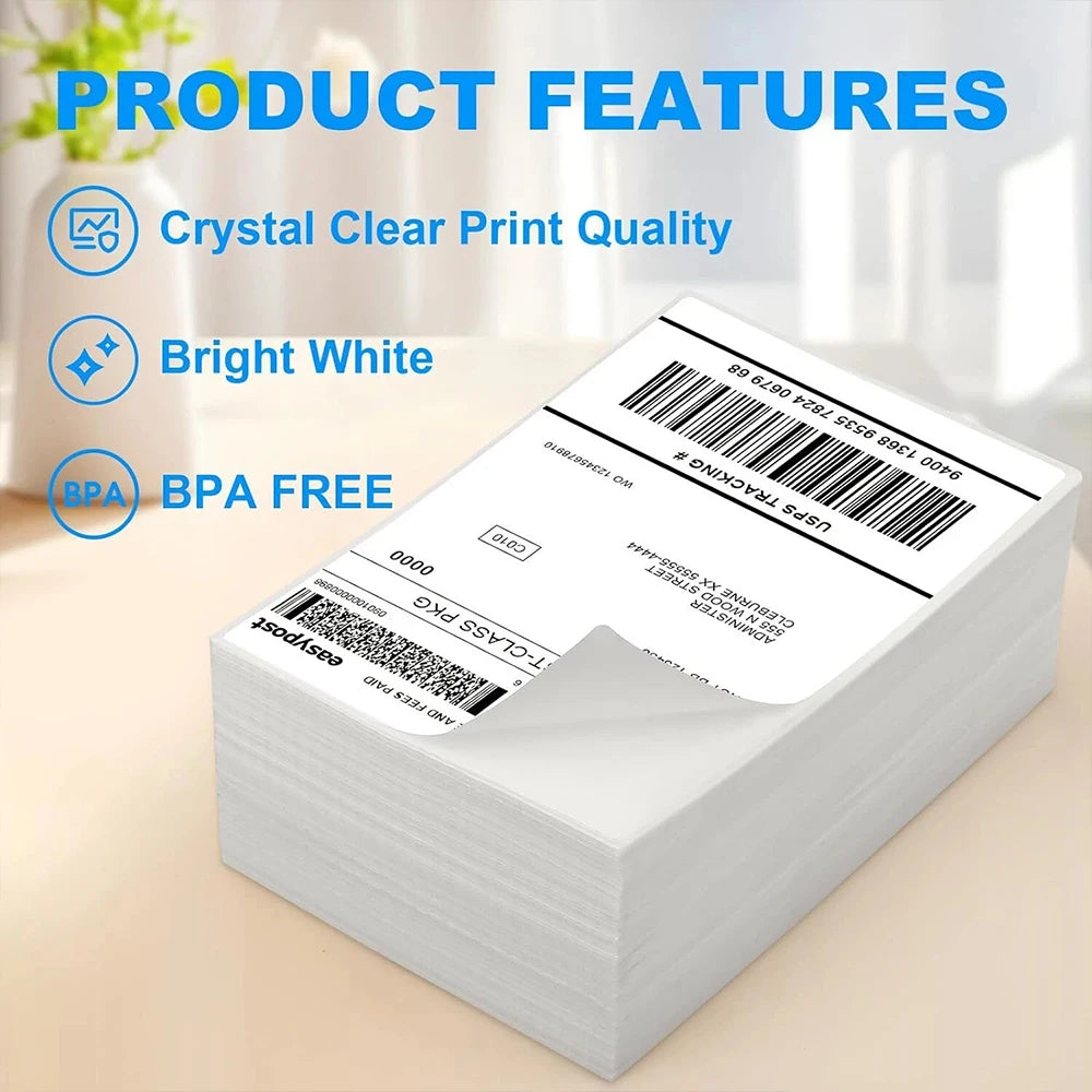 4x6Inch Shipping Labels For Thermal Shipping Label Printer 100/500PCS 100x150mm Thermal Label Paper For Business Express Waybill