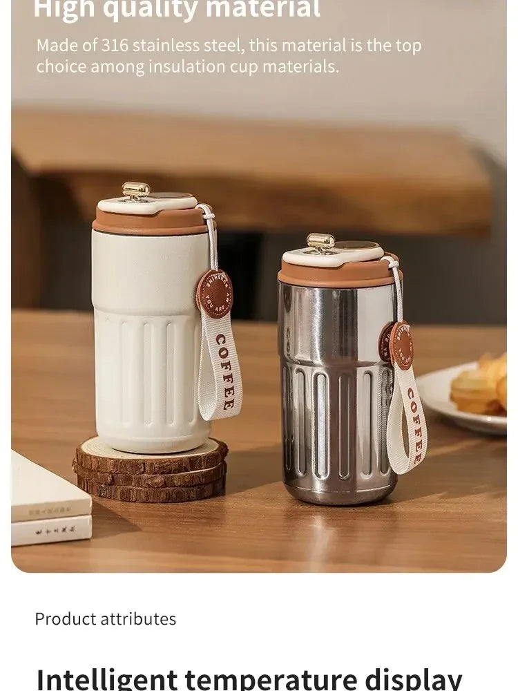 450ML Stainless Steel Thermo Water Bottle LED Temperature Display Coffee Cup Keep Cold and Heat Thermal Mug Travel Vacuum Flask